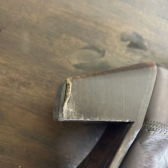 Frye Women Size 8B Boots Cowboy Western Pull On Shoes Heel Black Leather Jackie - Picture 8 of 16